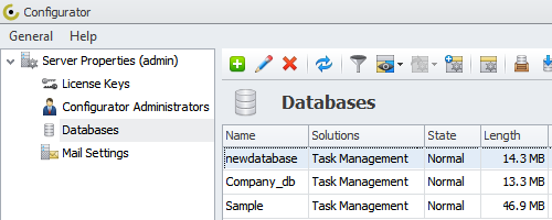Custom Database Setup Checklist